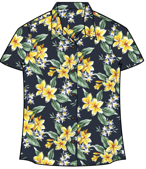 Hawaiian Plumeria Women's Hawaiian Shirt